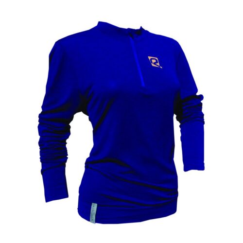 RIDAY Lupetto tecnico lana merino australiana manica lunga con mezza zip extrafine donna termoregolante, traspirante e antiodore